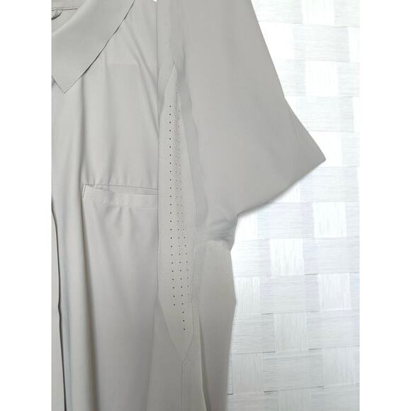 Athleta Urbanite Beige Long Sleeve Button Down Stretch Breathable Womens L - Picture 9 of 11